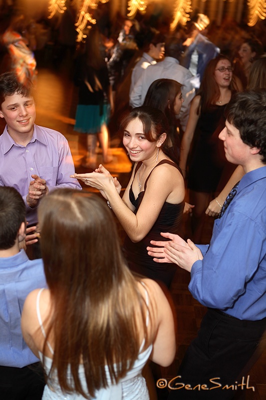Teenagers dance at birthday party